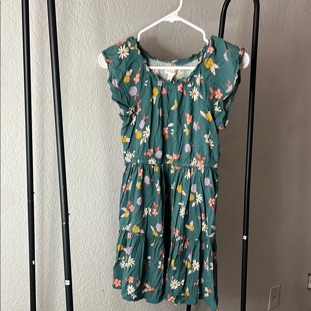 Cat & Jack White and Yellow Ruffled A-line Sundress